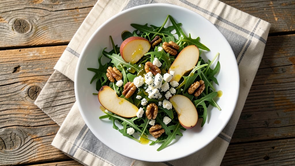 Arugula, Pear, and Gorgonzola Salad Recipe: Sweet-Tangy Cheese Bite in 10 Minutes