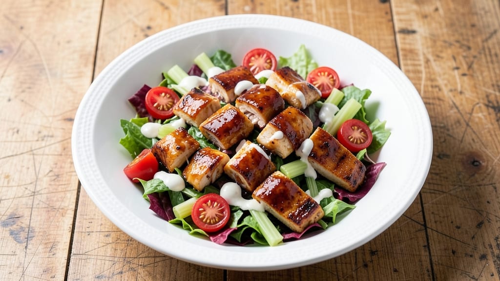 Barbeque Ranch Chicken Salad Recipe: Smoky Grilled Chicken and Crunchy Celery Crowns