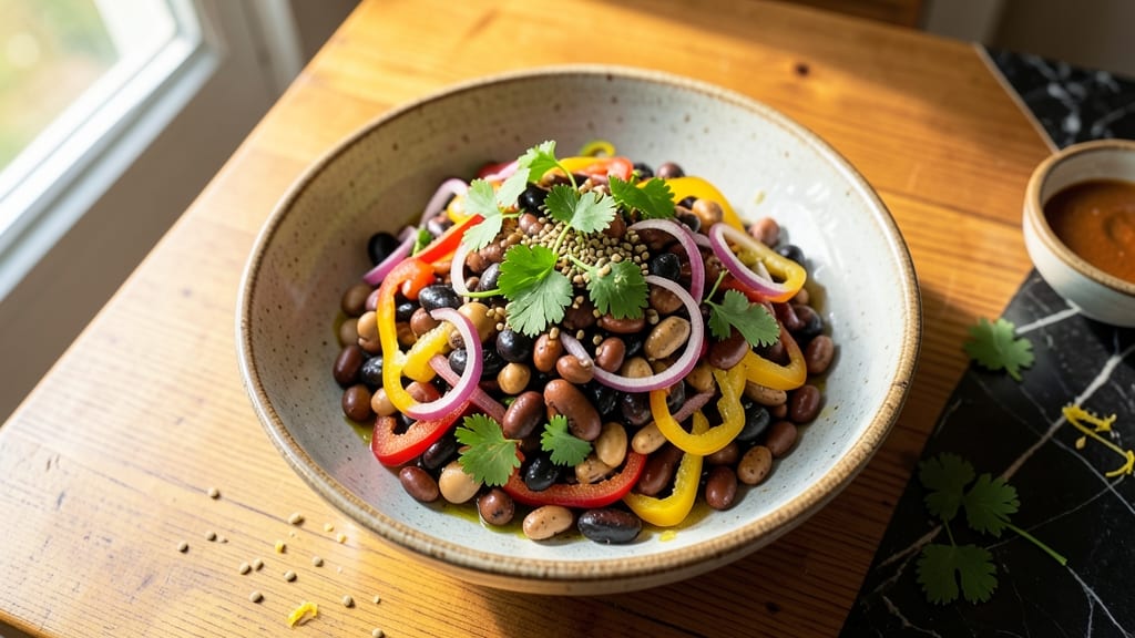 Calico Beans Salad Recipe: Three-Bean Crunch With Tangy Herb Vinaigrette