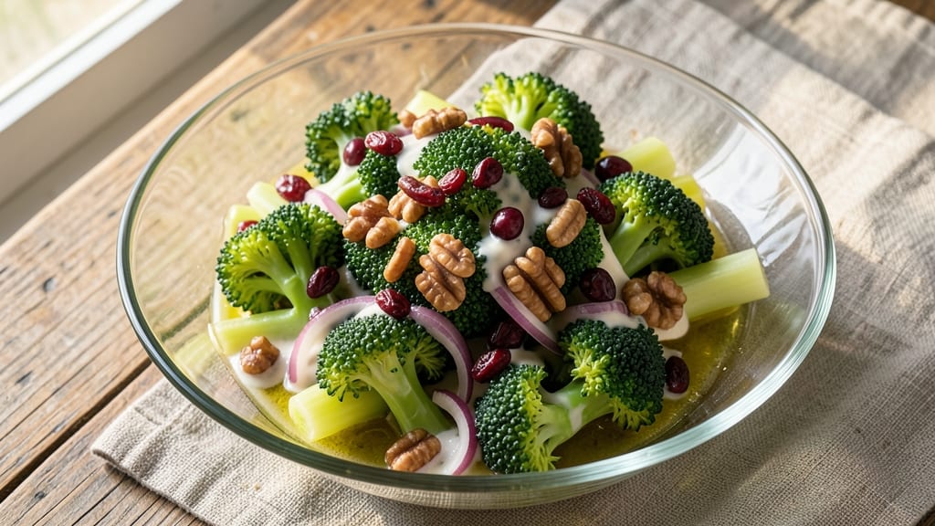 Broccoli Salad Recipe with Cranberries and Pecans: Sweet-Tart Crunch for Holiday Tables