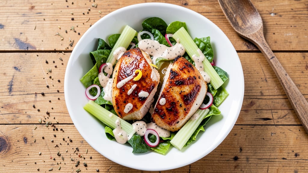 BJ's BBQ Chicken Salad Recipe: Smoky Crisp Celery Crowns Over Tangy Ranch Bliss