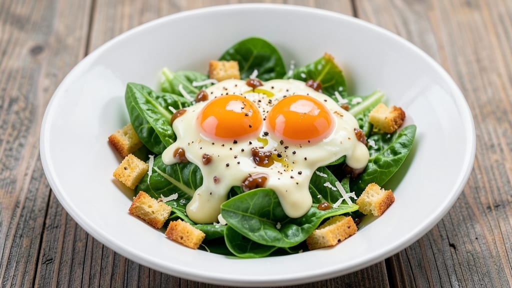 Caesar Salad Recipe With Anchovies And Egg: Umami-Packed Crunch and Creamy Velout Bliss