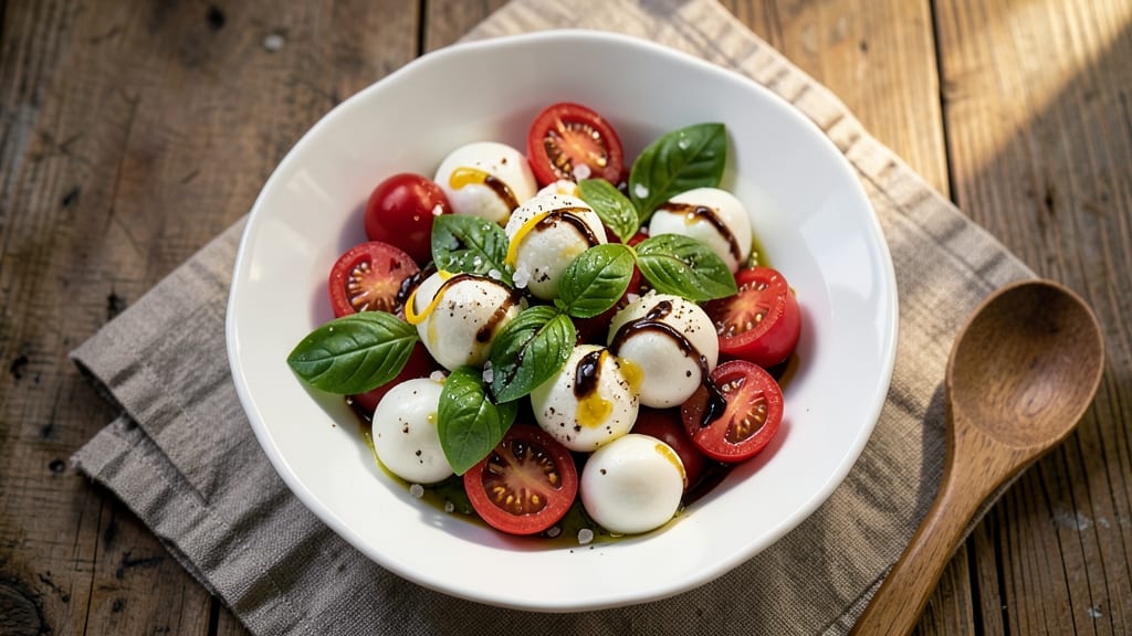 Caprese Salad Recipe With Small Mozzarella Balls: Bite-Sized Italian Freshness in Minutes