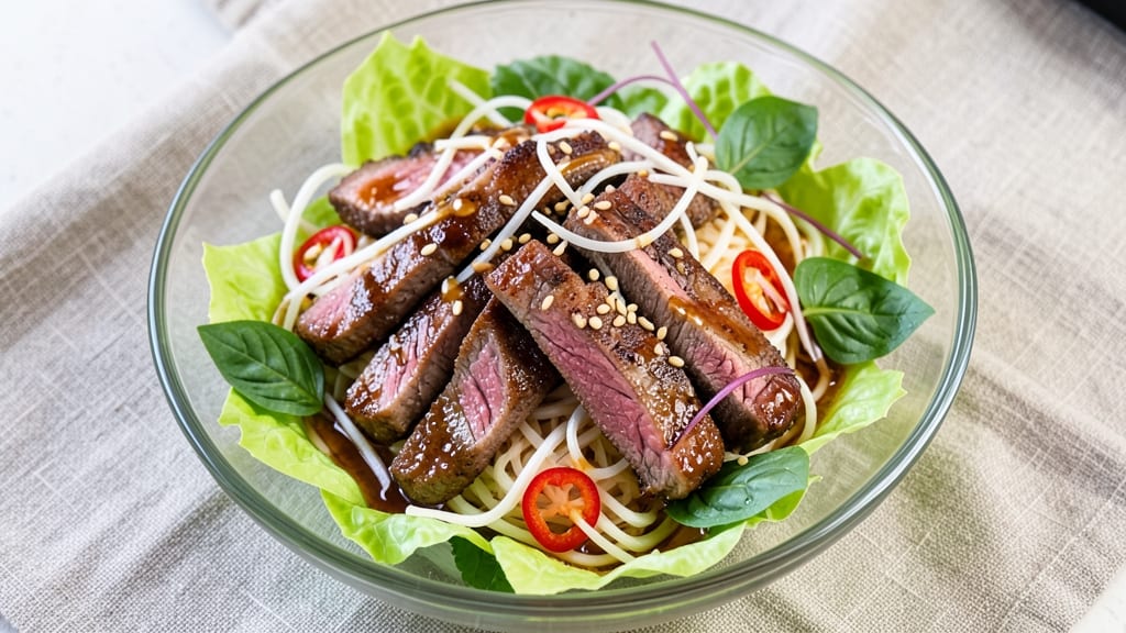 Asian Beef Salad Recipe: Crispy Rice Noodles and Tangy Fish Sauce Magic
