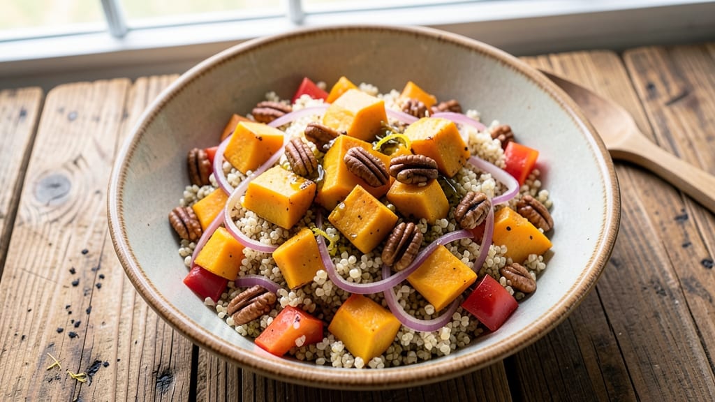 Butternut Squash Quinoa Salad Recipe: Roasted Sweetness Meets Nutty Crunch