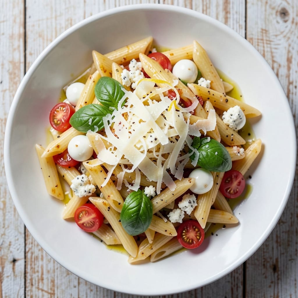 3 Cheese Pasta Salad Recipe: Tri-Texture Triumph With Crispy Croutons