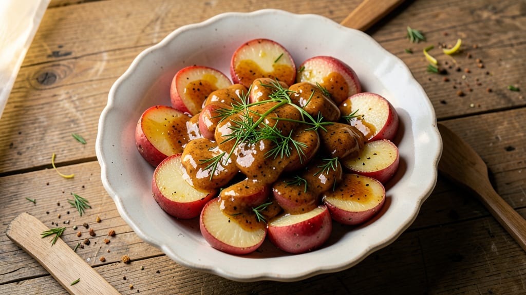 German Potato Salad Recipe From Germany: Mustard-Vinegar Crunch Without Wilting Celery