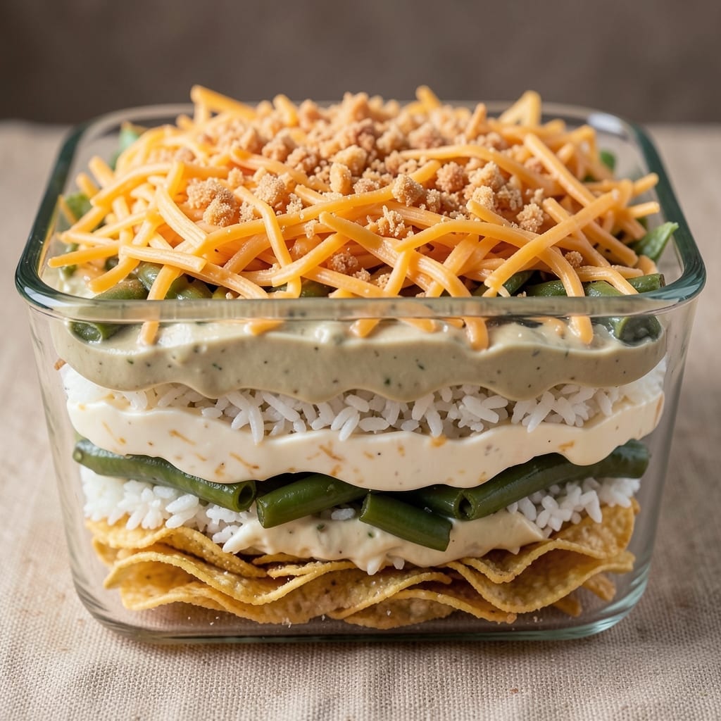 7 Layer Salad Recipe 9x13: Layered Party Casserole With Crunchy Top