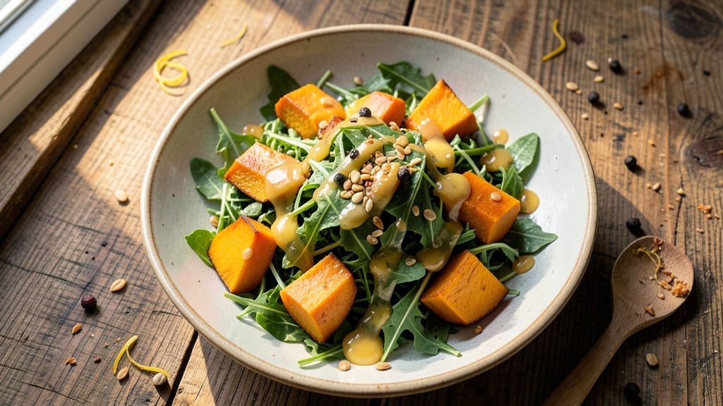 Butternut Squash and Arugula Salad Recipe: Roasted Sweetness Meets Peppery Crunch