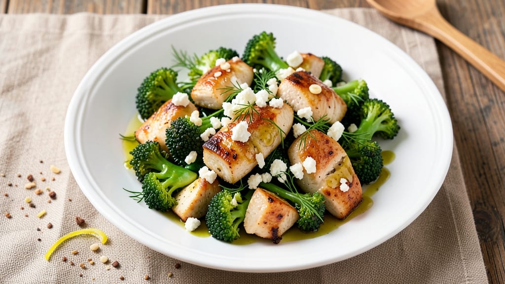 Garlicky Feta Broccoli Chicken Salad Recipe: Bold Flavors Without the Heavy Dressing