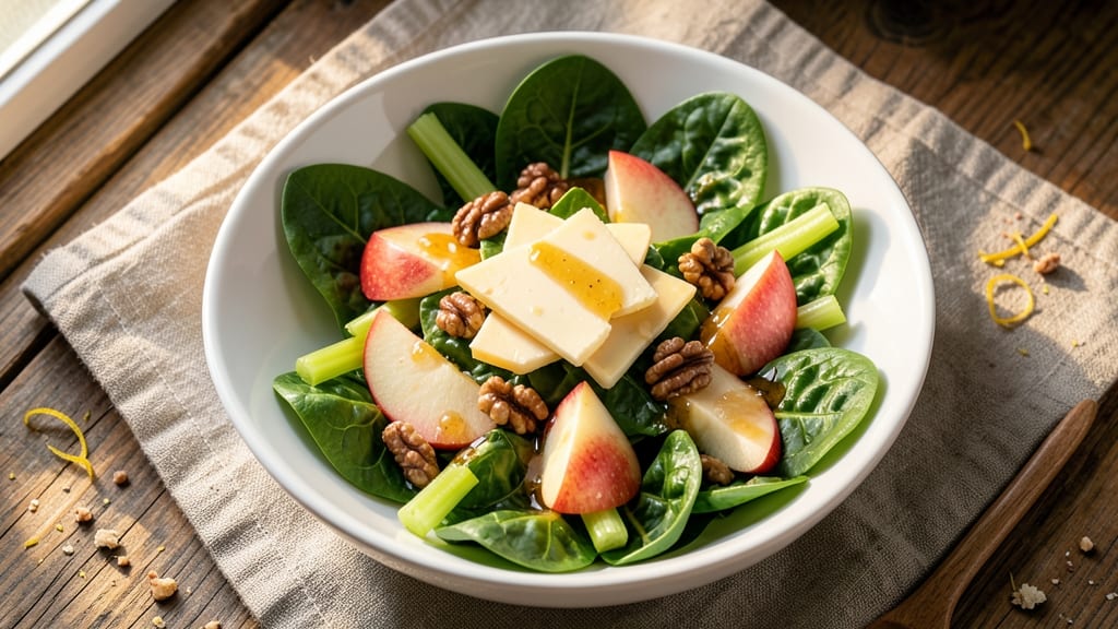 Apple Romaine Salad Recipe: Crisp Celery Crowns and Sweet Apple Bite