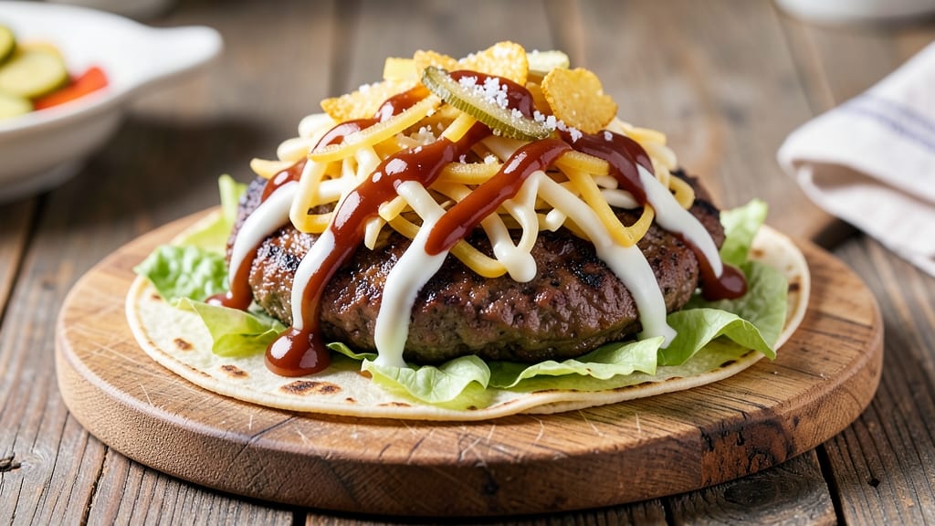 Big Mac Cheeseburger Salad Recipe: Crispy Tortilla Crowns Over Creamy Herb Velout Bliss