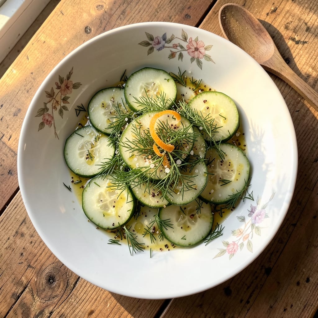 Adrienne's Cucumber Salad Recipe: Dill-Infused Crunch With No Mayo