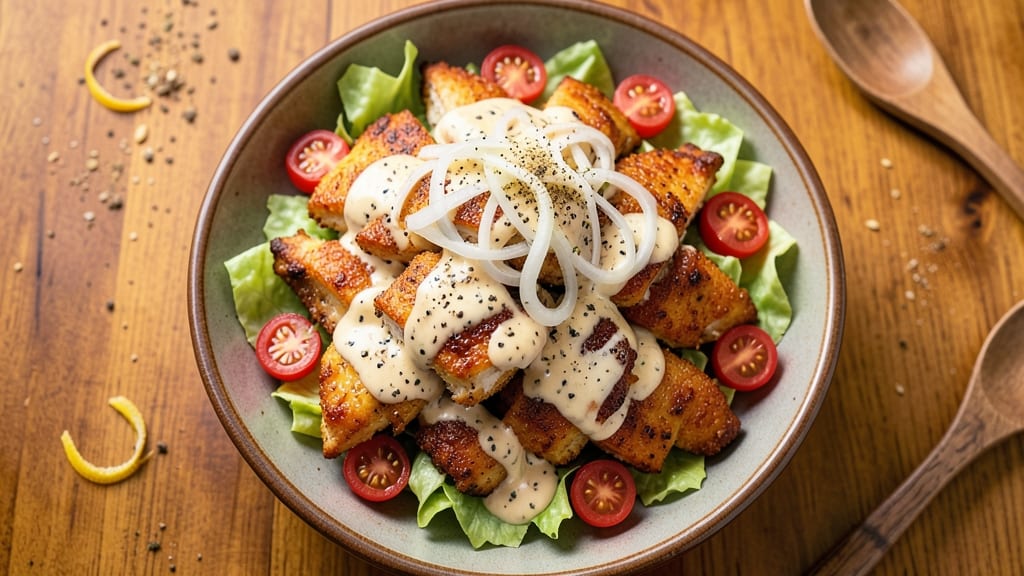 Applebee's Crispy Chicken Salad Recipe: Crunchy Chicken Over Creamy Herb-Anchovy Bliss