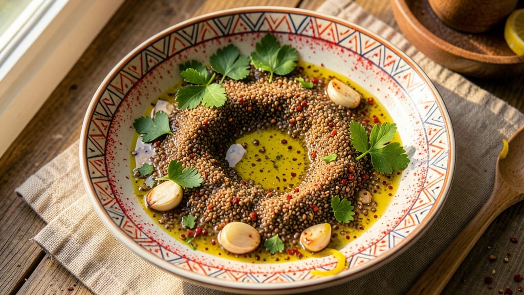 Authentic Fattoush Salad Dressing Recipe: Lebanese Herb Oil With Sumac Zing