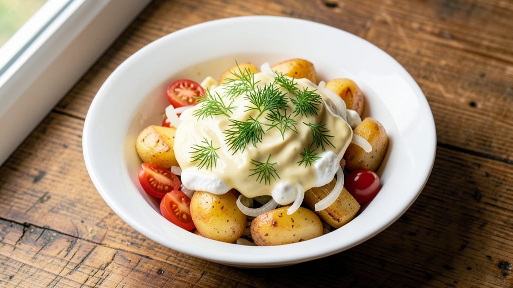 Best Tasting Potato Salad Recipe: Creamy Herb Velout With Crisp Celery Crowns