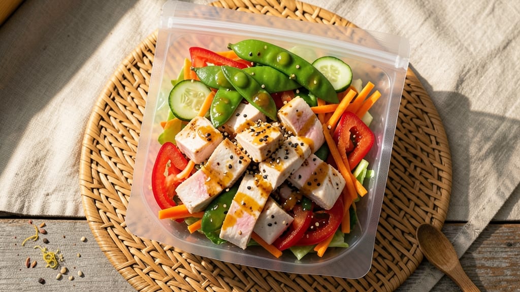 Bamboo Chicken Salad in a Pouch Recipe: Portable Protein-Packed Lunch for On-the-Go
