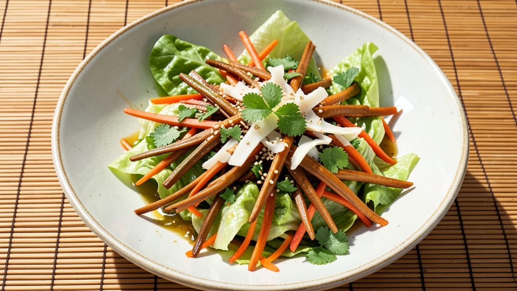 Banana Stem Salad Recipe: Tropical Crunch With Young Coconut Dressing