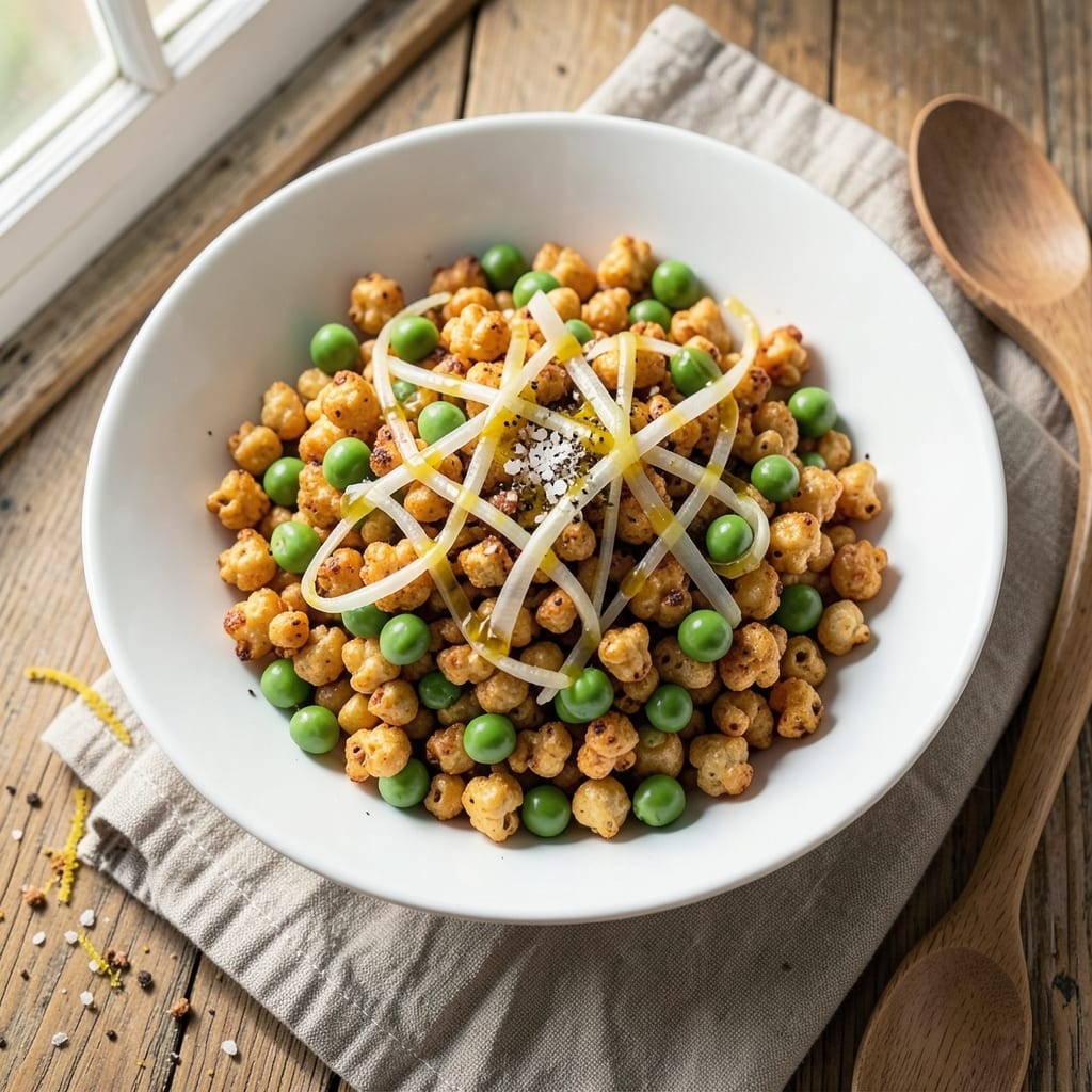 Acini De Pepe Frog Eye Salad Recipe: Crispy Puffs with Zesty Lemon Vinaigrette