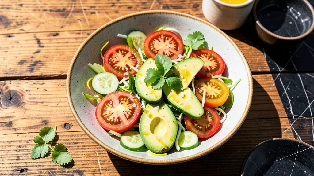 California Summer Salad Recipe: Crisp Celery Crowns and Citrus-Herb Velout Bliss