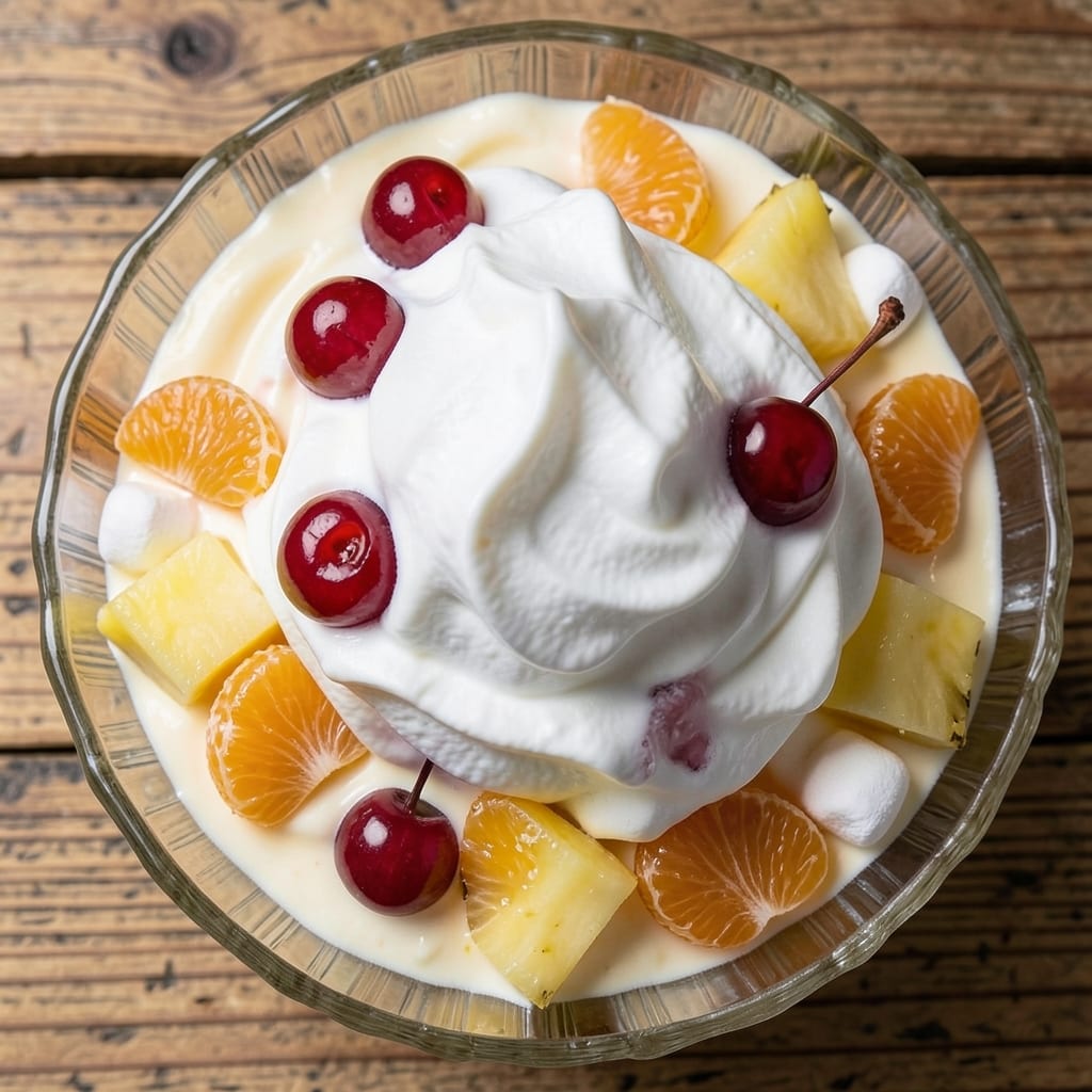 1950s Ambrosia Salad Recipe With Cool Whip: Nostalgic Layers of Creamy Vanilla and Citrus