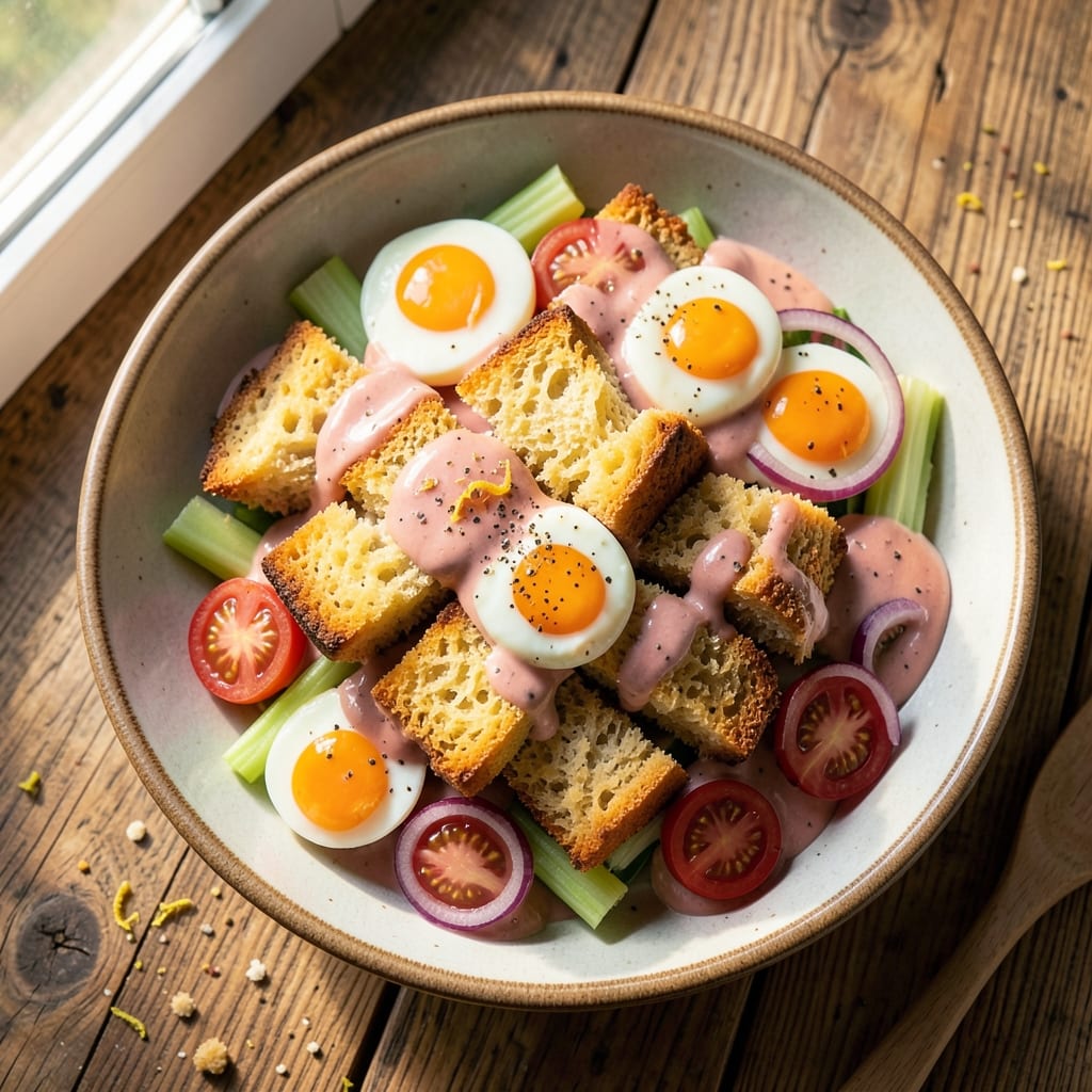 4 Rivers Cornbread Salad Recipe: Crunchy Cornbread Cubes Meet Creamy Tomato Dressing