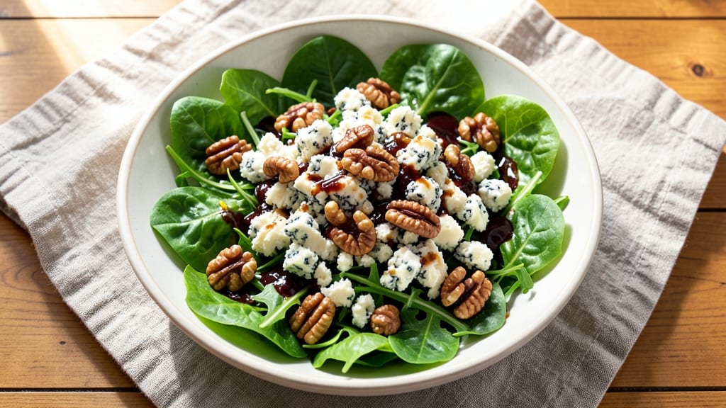 Blue Salad Recipe: Blue Cheese and Walnut Crunch With Tangy Balsamic Twist