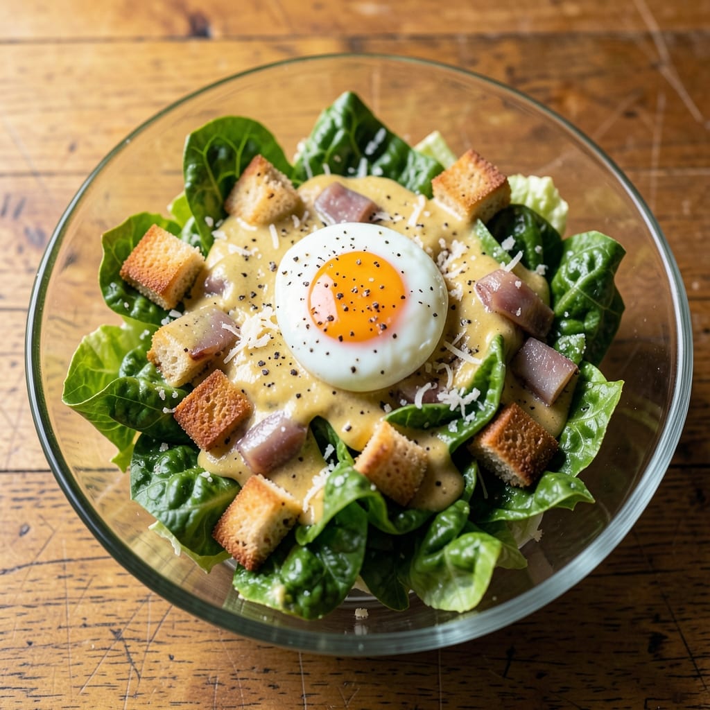 American Caesar Salad Recipe: Crispy Croutons and Parmesan Magic