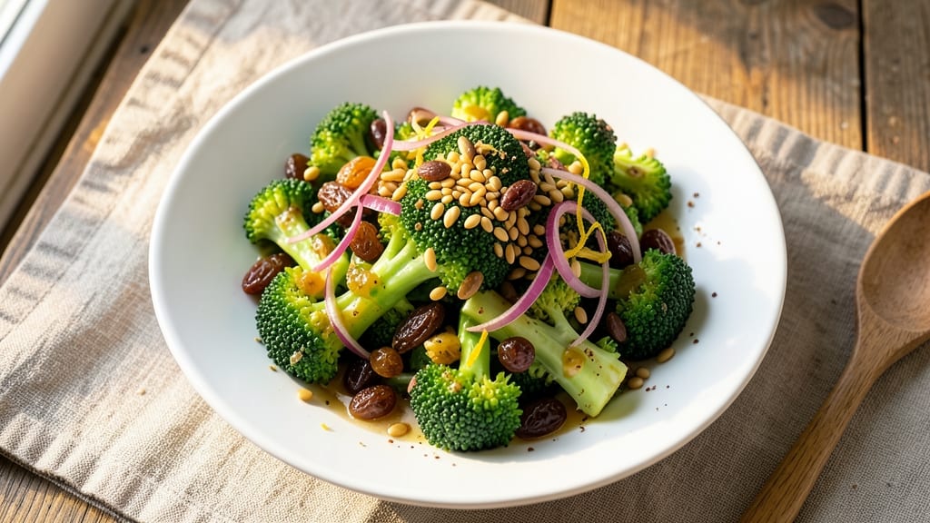 Broccoli Raisin Sunflower Seed Salad Recipe: Sweet-Tart Crunch in One Bowl