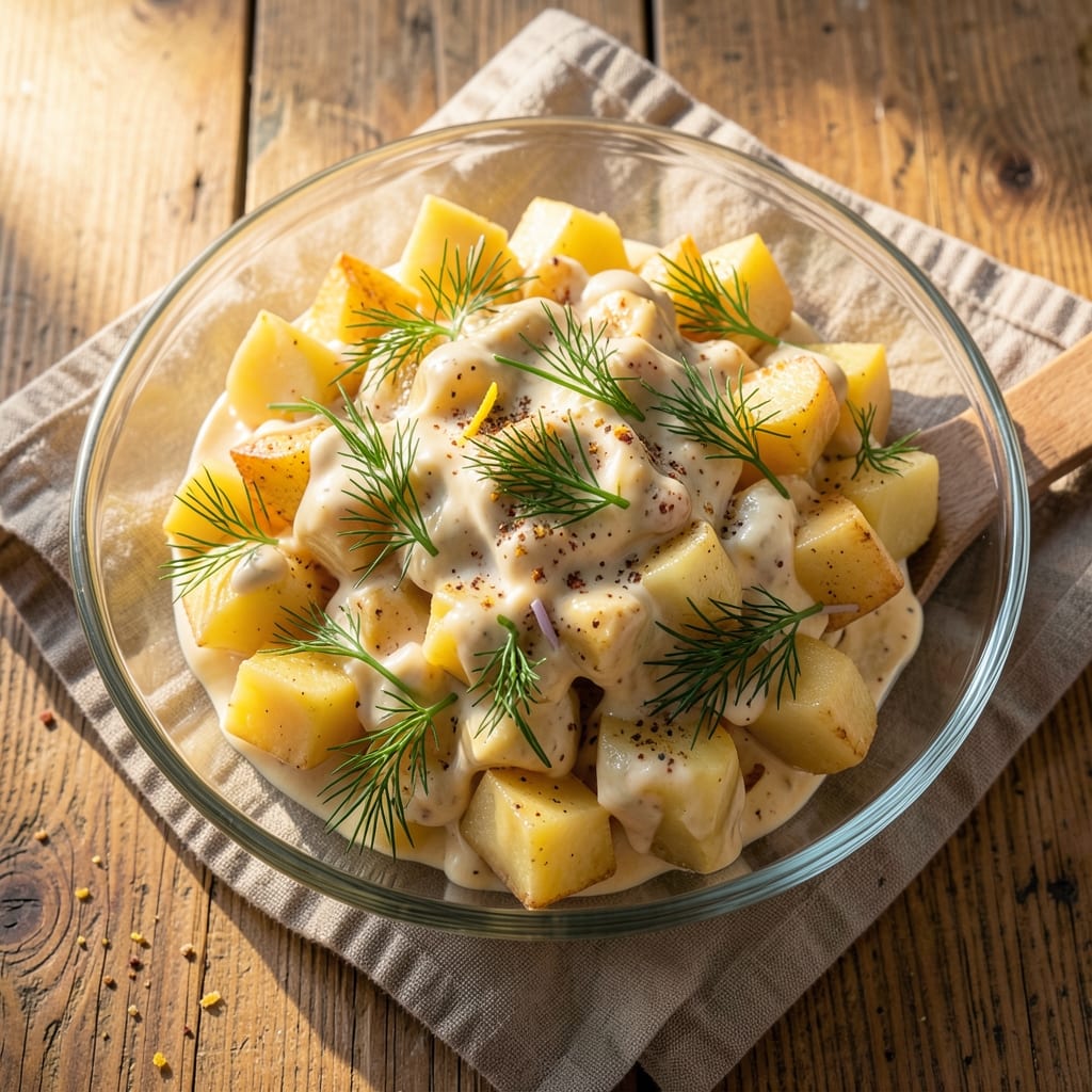 Alton Brown's Classic Potato Salad Recipe: Herb-Infused Mayonnaise Magic