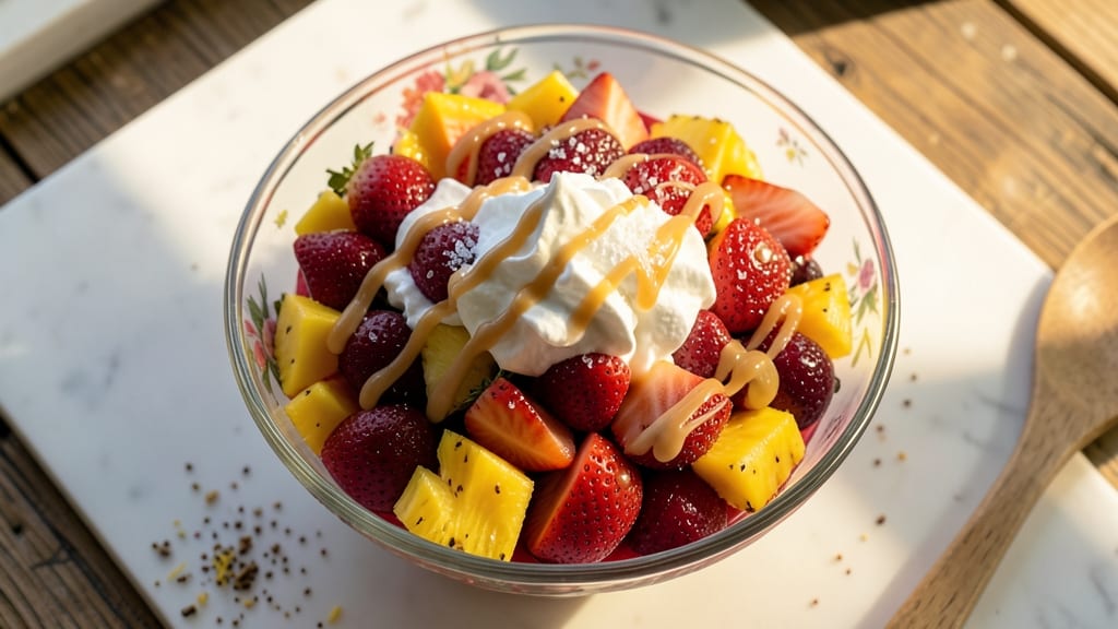 Fruit Salad Recipe with Cool Whip and Condensed Milk: Creamy Clouds Over Fresh Fruit Bites
