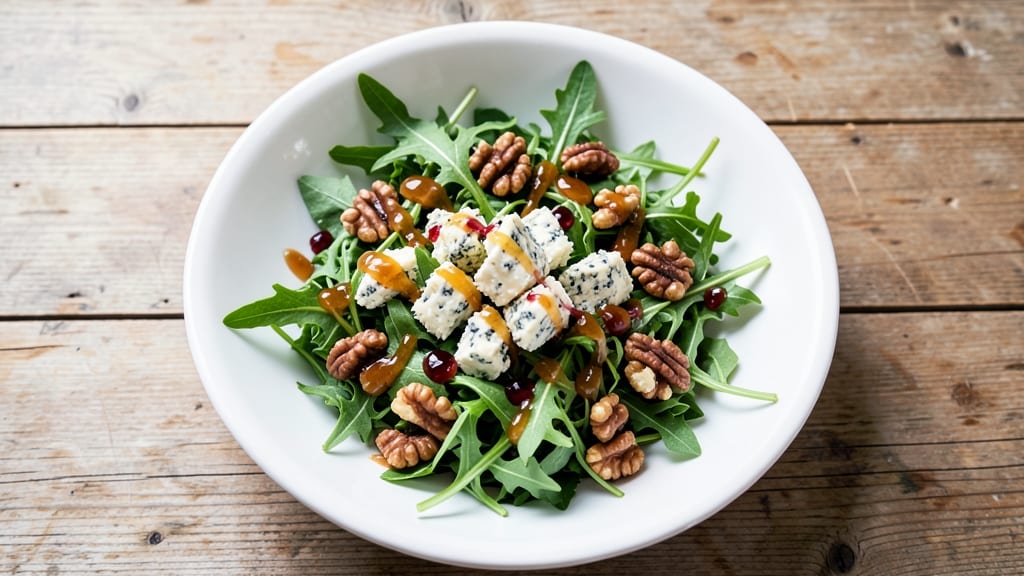 Arugula Gorgonzola Salad Recipe: Bite-Sized Tangy and Creamy Balance