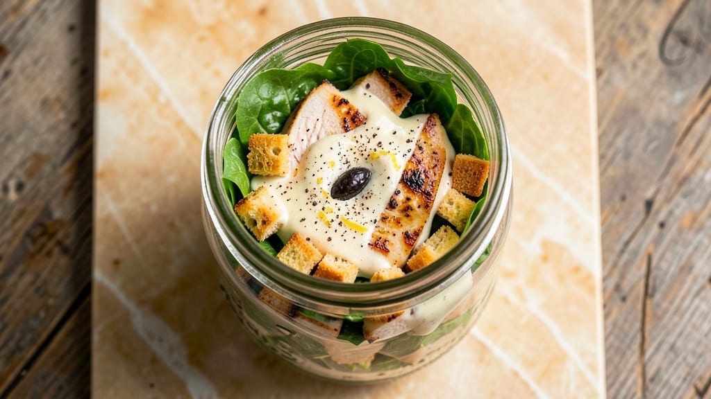 Caesar Salad Mason Jar Recipe: Layered Freshness That Stays Crisp for Days