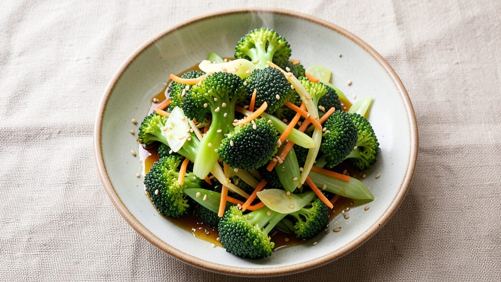 Broccoli Oriental Salad Recipe: Crisp-Tender Florets With Zesty Sesame Dressing