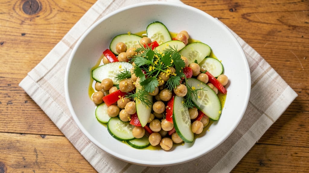 Chickpea Salad Recipe No Tomato: Herb-Packed Crunch Without Mayo