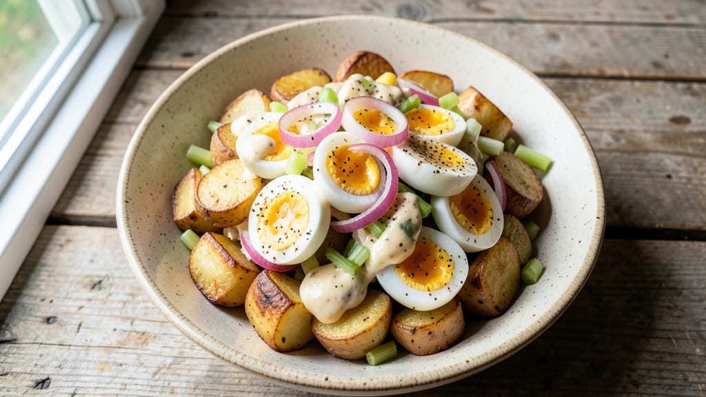 Amish Style Potato Salad Recipe: Creamy Mustard-Vinegar Balance With Crisp Celery Crowns
