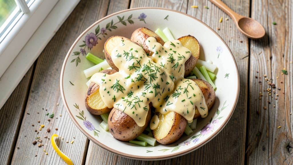 Baked Potato Salad Recipe Cold: Crisp Celery Crowns and Creamy Herb Velout Balance
